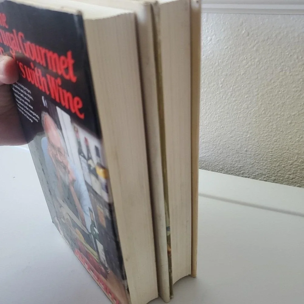 The Frugal Gourmet & Cooks with Wine Jeff Smith Cookbook Lot Hardcover 2 Books